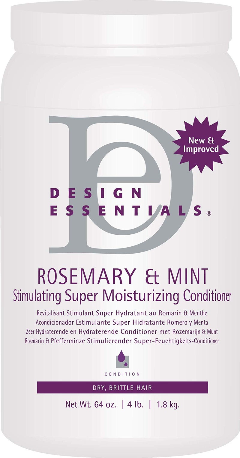 Design Essentials Rosemary & Mint Stimulating Super Moisturizing Conditioner for Dry, Thick, or Brittle Hair; Sulfate-Free, Stimulates Scalp, Moisturizes Hair, 64 Oz - Image 1